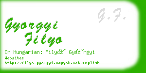 gyorgyi filyo business card